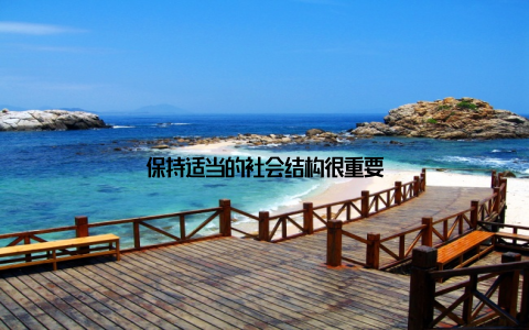 保持适当的社会结构很重要