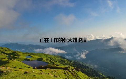 正在工作的张大姐说道