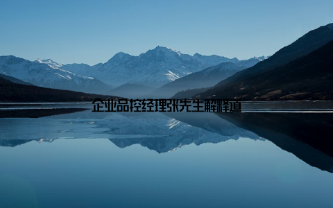 企业品控经理张先生解释道