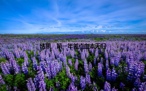 结果, 第一年差点血本无归