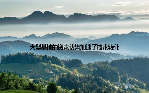 大型基地的资本优势加速了技术转化