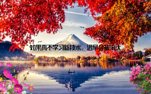 如果再不学习新技术, 迟早会被淘汰