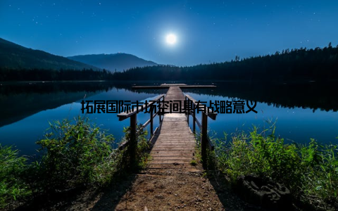 拓展国际市场空间具有战略意义