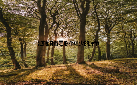 池塘消毒是必不可少的环节